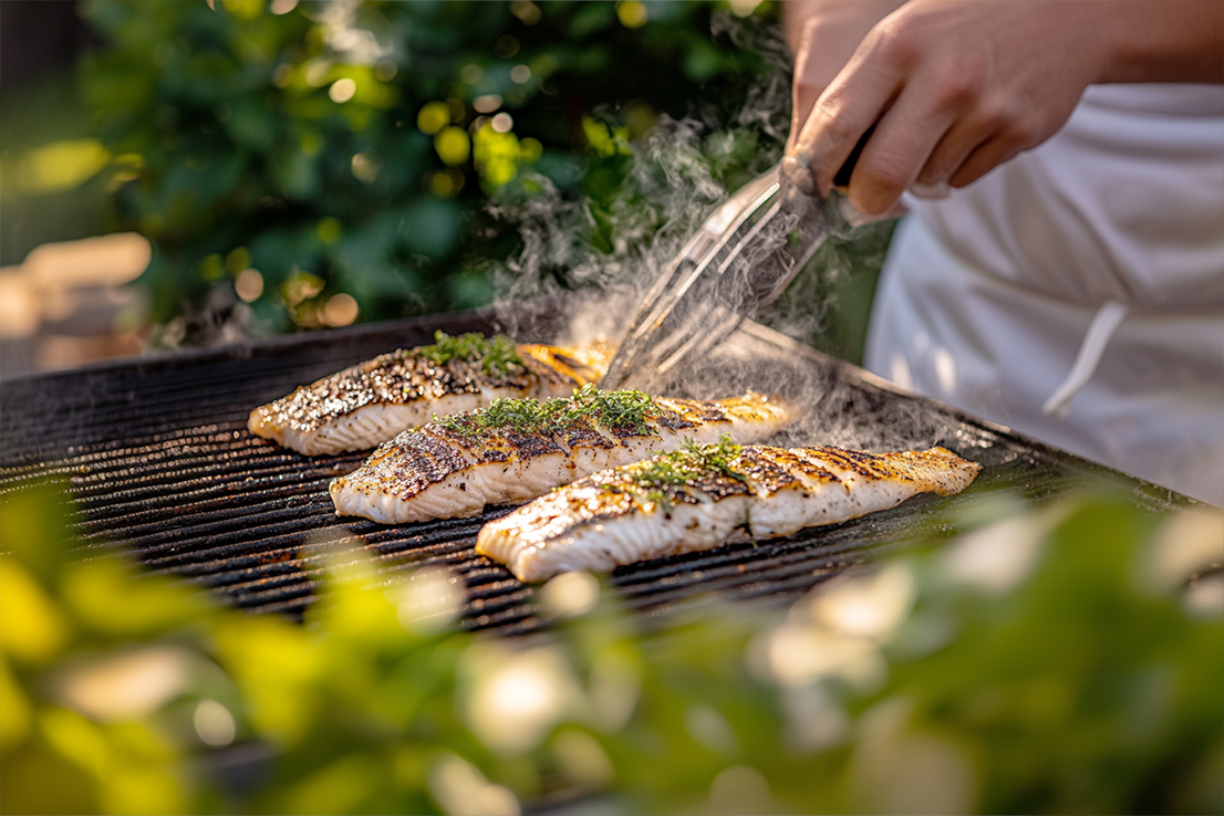 Gegrillter Wolfsbarsch